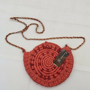 NWT INC Women's Flame Straw Circle Chain Strap